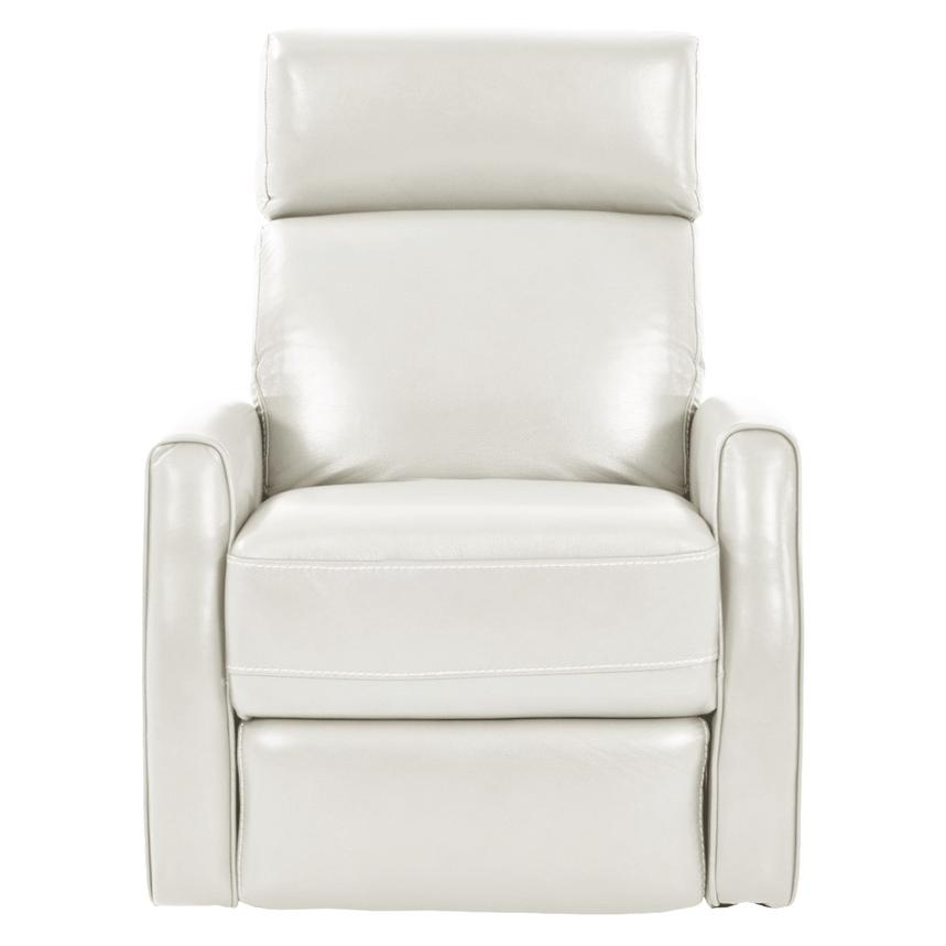 Lucca White Leather Power Recliner El Dorado Furniture