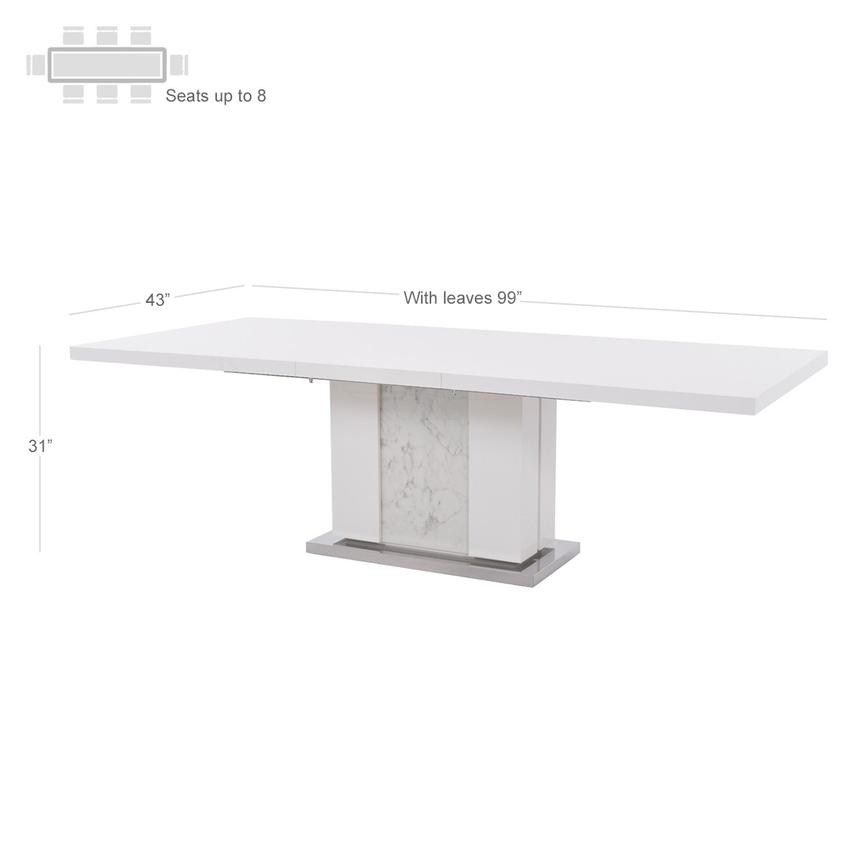 Ava 77" Extendable Dining Table alternate image, 3 of 7 images.