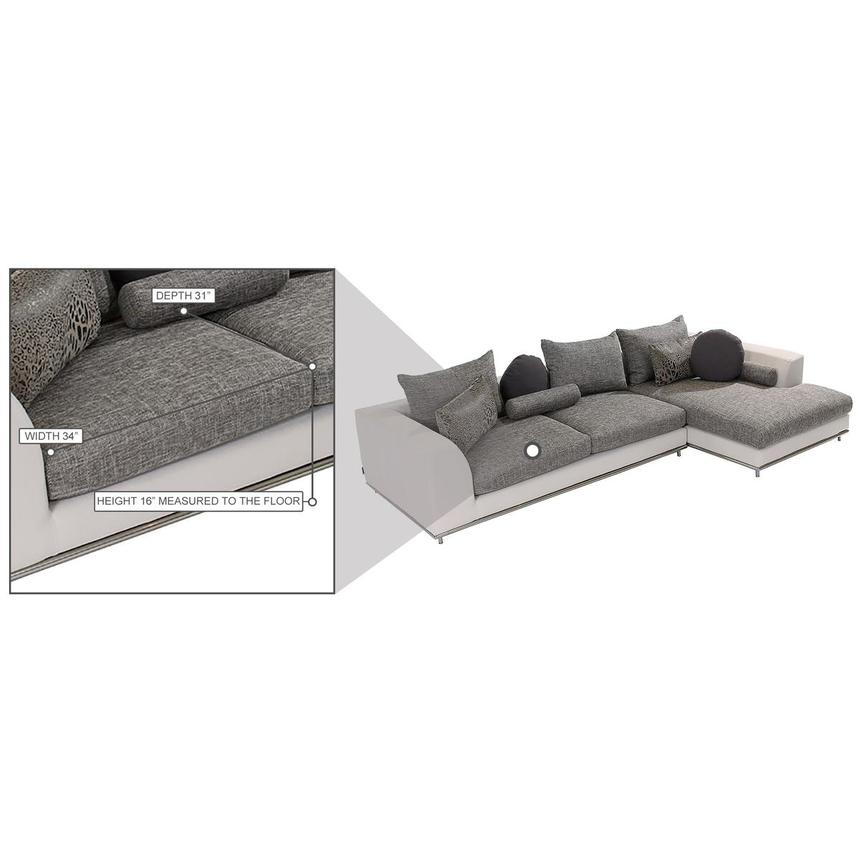 Hanna 2-Piece Sectional Sofa w/Right Chaise  alternate image, 7 of 8 images.