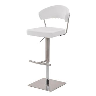 Bold White Adjustable Stool