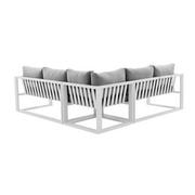 Mykonos Gray Sectional Sofa  alternate image, 3 of 5 images.