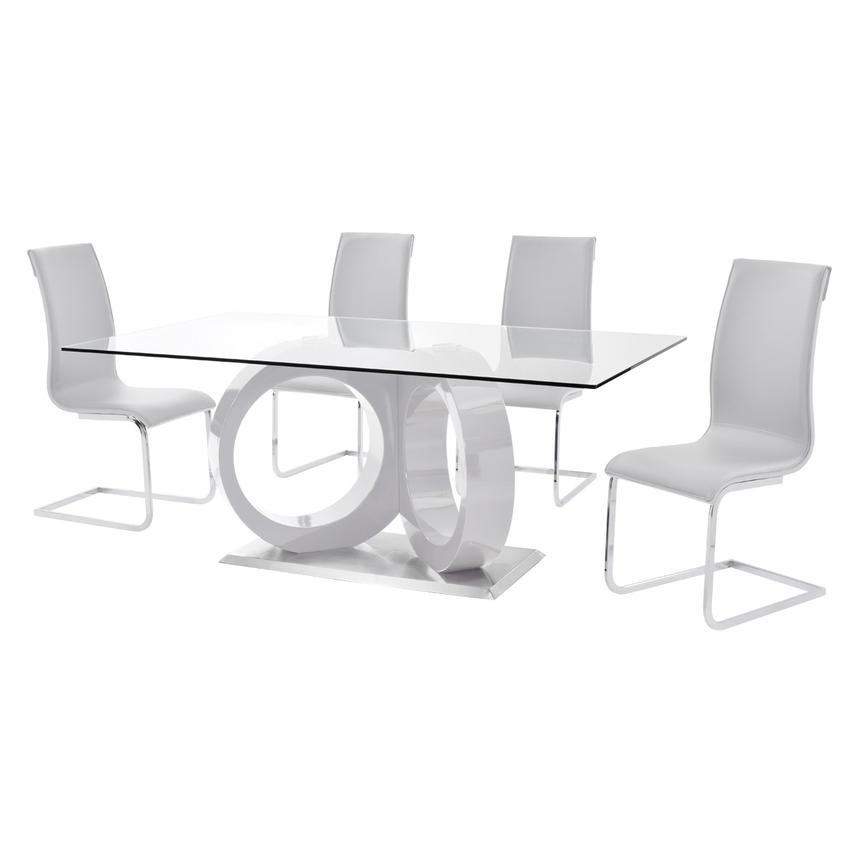 Stop 36 White 5-Piece Dining Set  alternate image, 2 of 11 images.