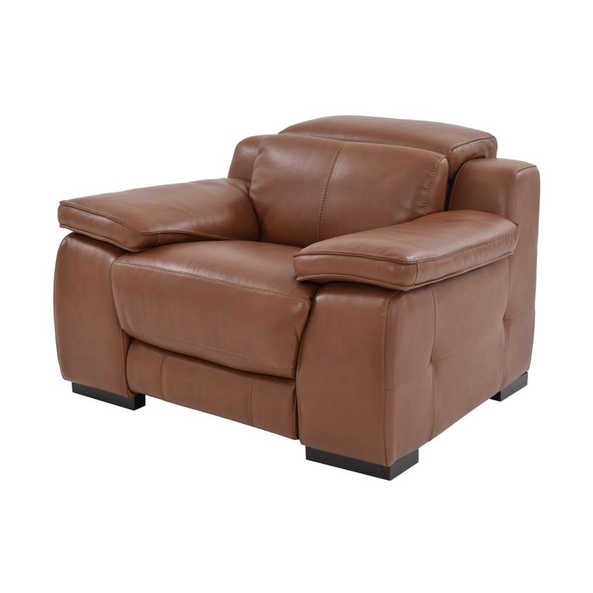 Gian Marco Tan Leather Power Recliner  main image, 1 of 9 images.