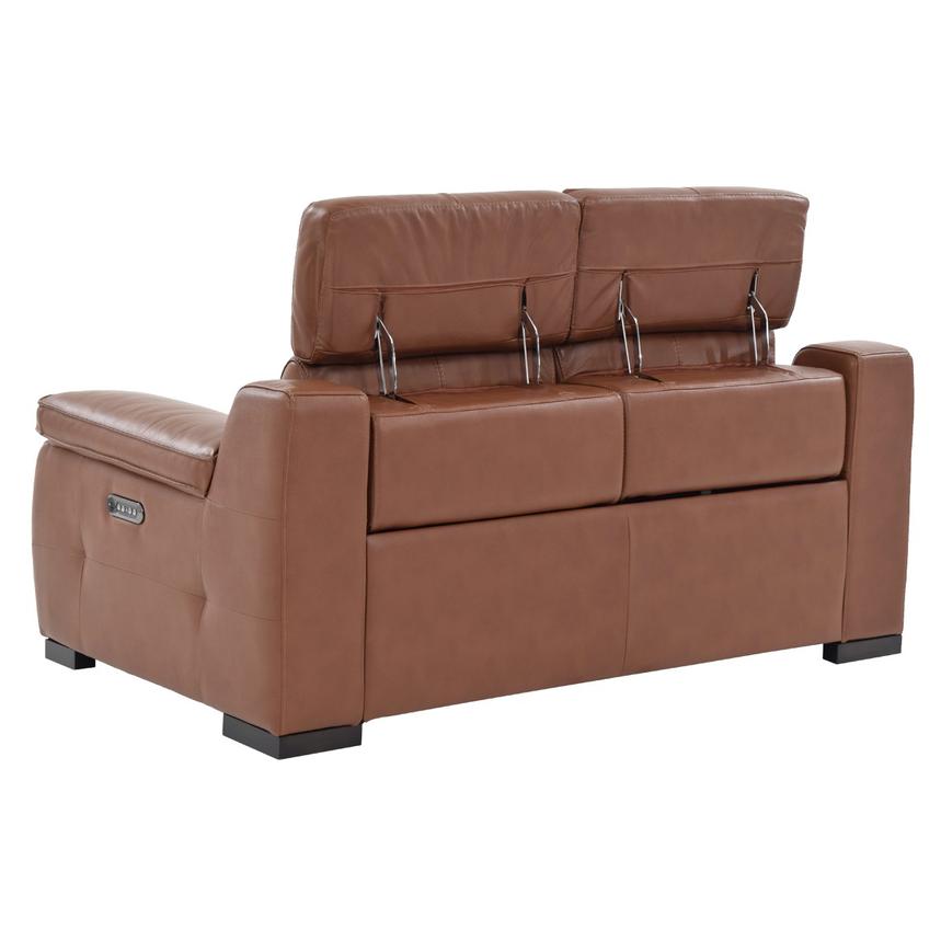 Tan leather loveseat recliner discount