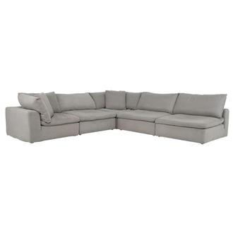 Nube Gray Corner Sofa with 5PCS/3 Armless Chairs