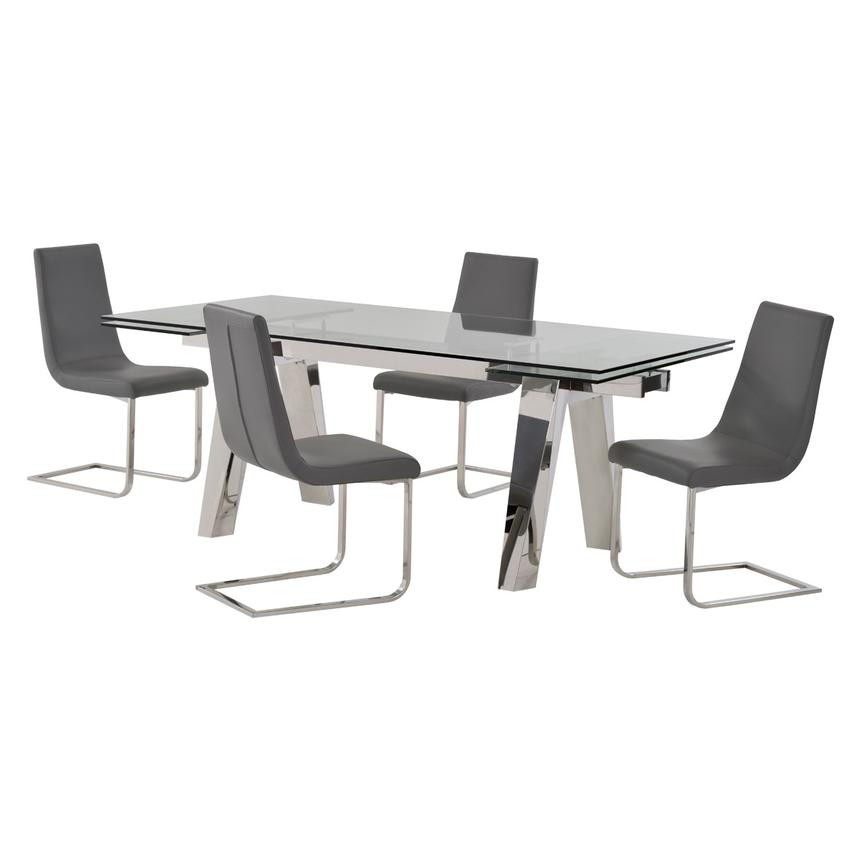 Madox/Lea Gray 5-Piece Dining Set  main image, 1 of 12 images.