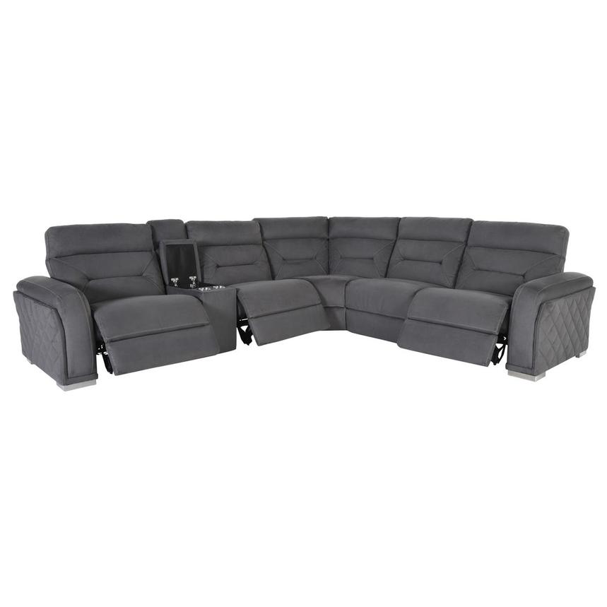 Kim Gray Power Reclining Sectional with 6PCS/3PWR  alternate image, 3 of 7 images.