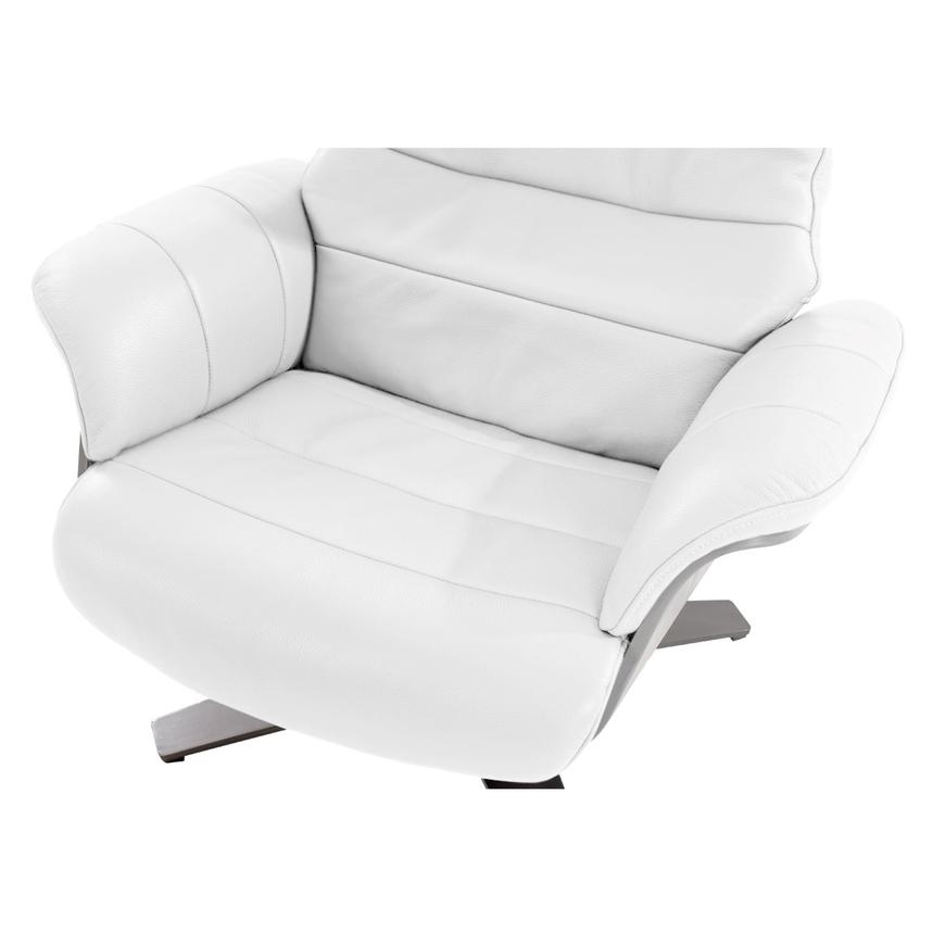 Enzo Pure White Leather Accent Chair  alternate image, 8 of 11 images.