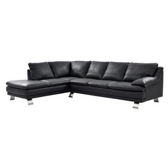 Rio Light Gray Leather Corner Sofa W