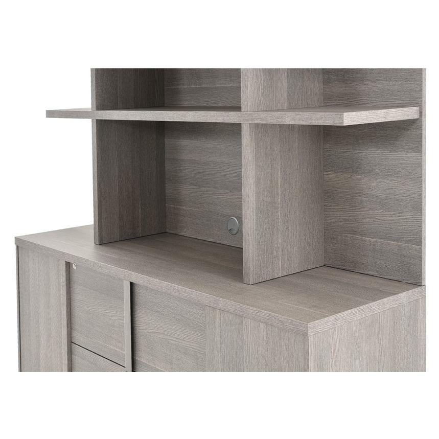 Tivo Gray Credenza w/Hutch  alternate image, 7 of 11 images.