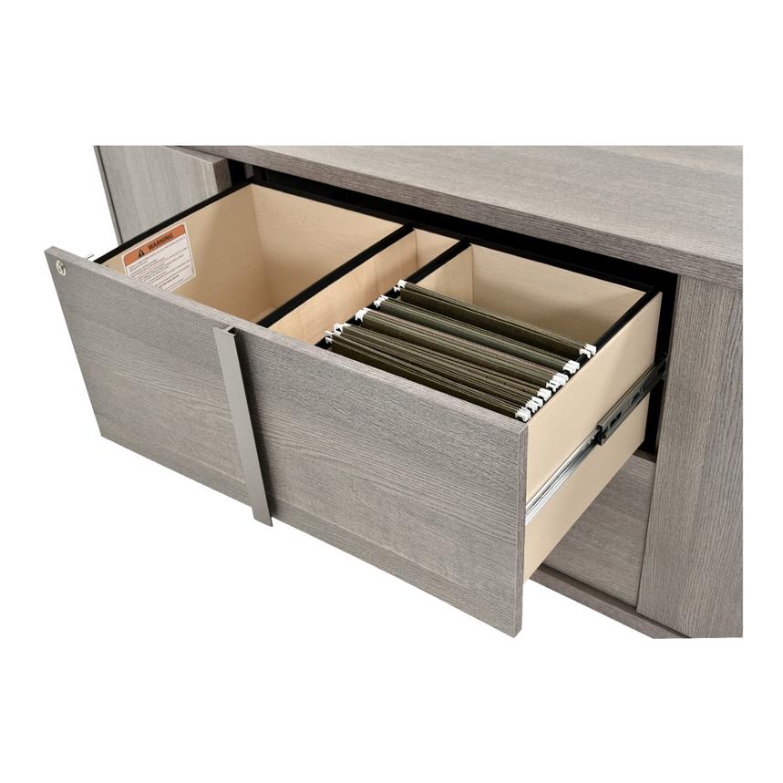 Tivo Gray Credenza w/Hutch alternate image, 8 of 11 images.
