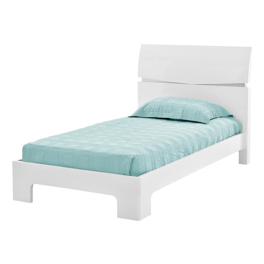 Brighton White Twin Platform Bed main image, 1 of 5 images.