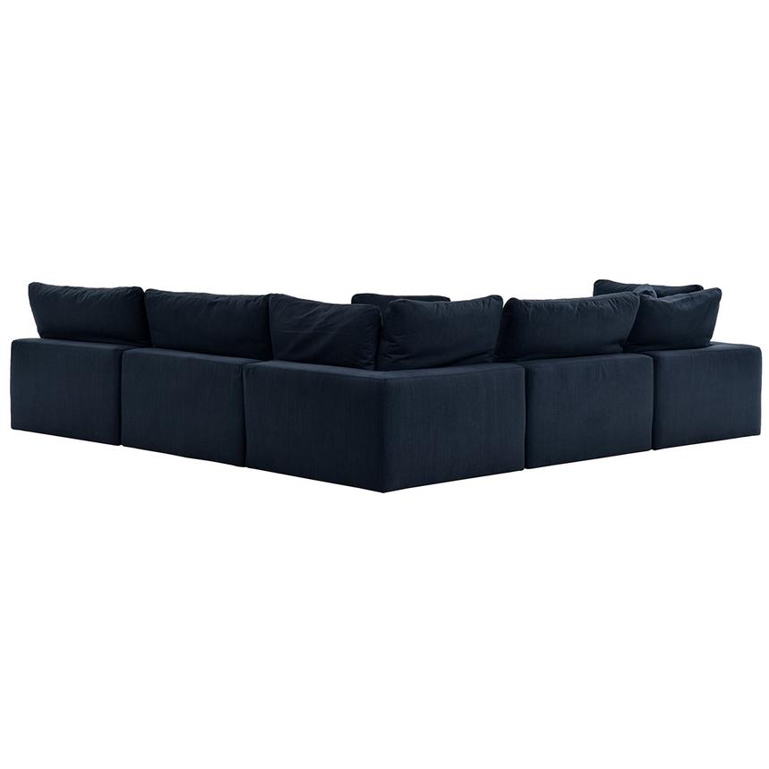 Nube Blue Corner Sofa with 5PCS/3 Armless Chairs  alternate image, 3 of 10 images.