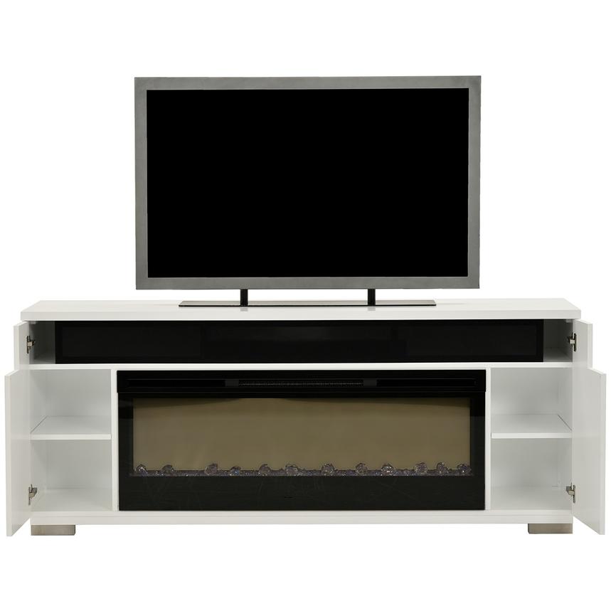 Mile White Electric Fireplace El Dorado Furniture