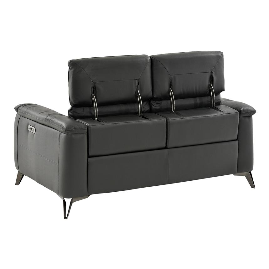 Anabel Gray Leather Power Reclining Loveseat  alternate image, 5 of 12 images.