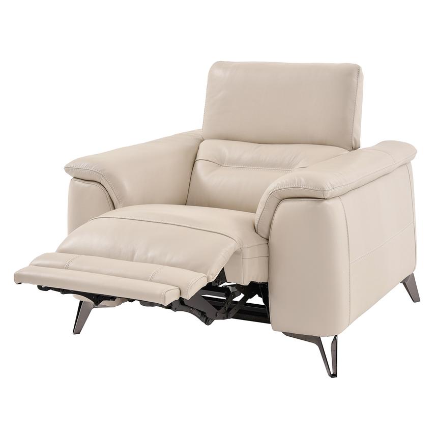 Anabel Cream Leather Power Recliner  alternate image, 3 of 9 images.