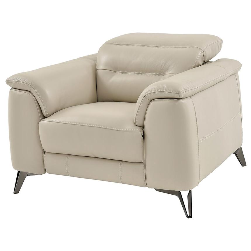 Anabel Cream Leather Power Recliner  main image, 1 of 12 images.