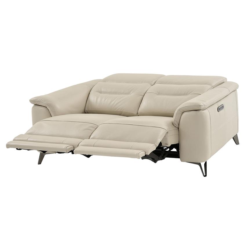 Anabel Cream Leather Power Reclining Sofa  alternate image, 3 of 13 images.