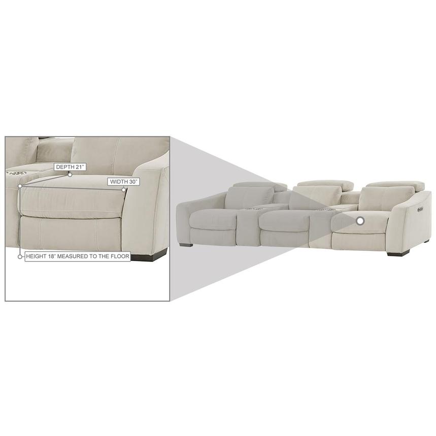 Jameson Cream Home Theater Seating with 5PCS/2PWR  alternate image, 11 of 11 images.