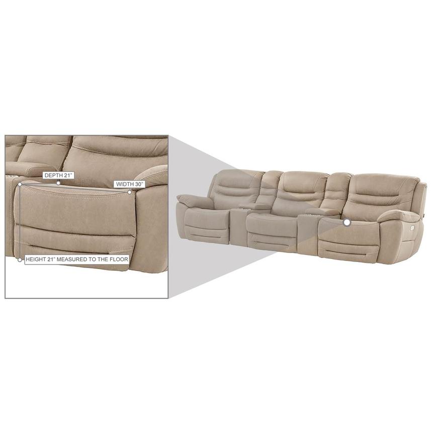 Dan Cream Home Theater Seating with 5PCS/2PWR alternate image, 10 of 10 images.