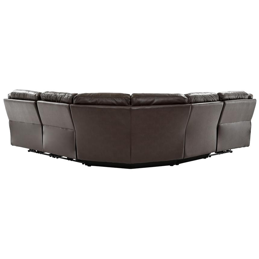 Stallion Brown Leather Power Reclining Sectional with 5PCS/3PWR  alternate image, 3 of 11 images.