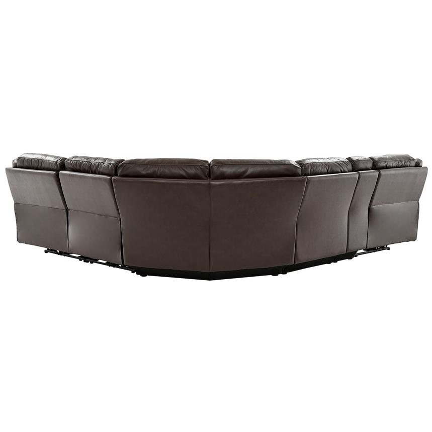 Stallion Brown Leather Power Reclining Sectional with 6PCS/3PWR  alternate image, 3 of 12 images.