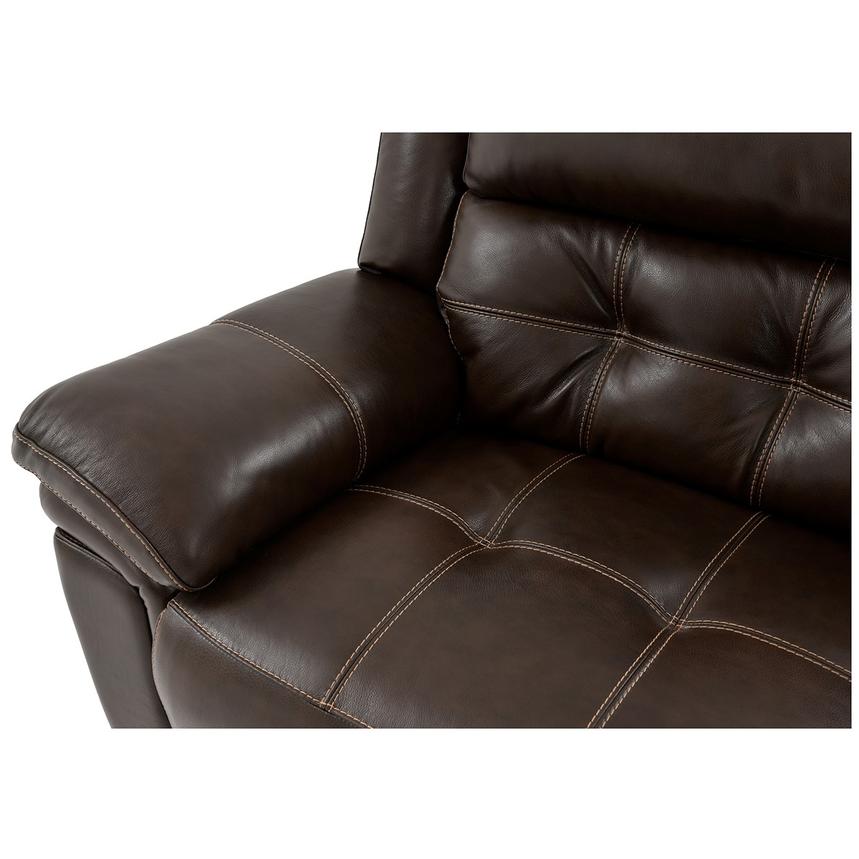 Stallion Brown Leather Power Reclining Sofa w/Console  alternate image, 7 of 11 images.