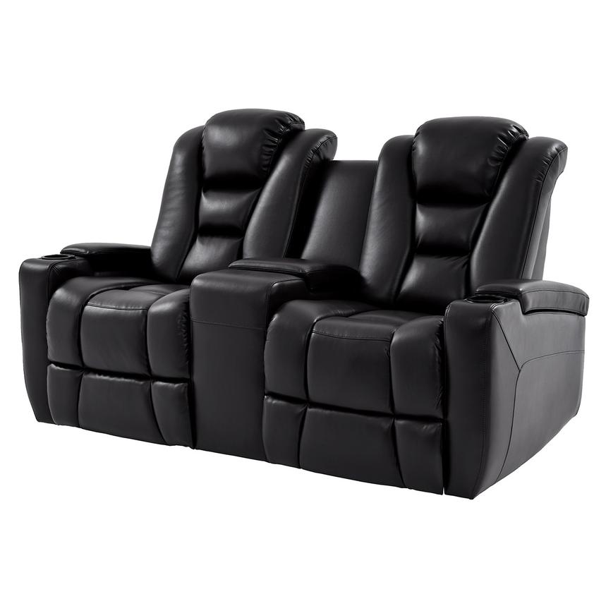 Transformer Ii Black Motion Sofa W Console El Dorado Furniture Transformer Ii Black Motion Sofa W Console Main Image 1 Of 10 Images