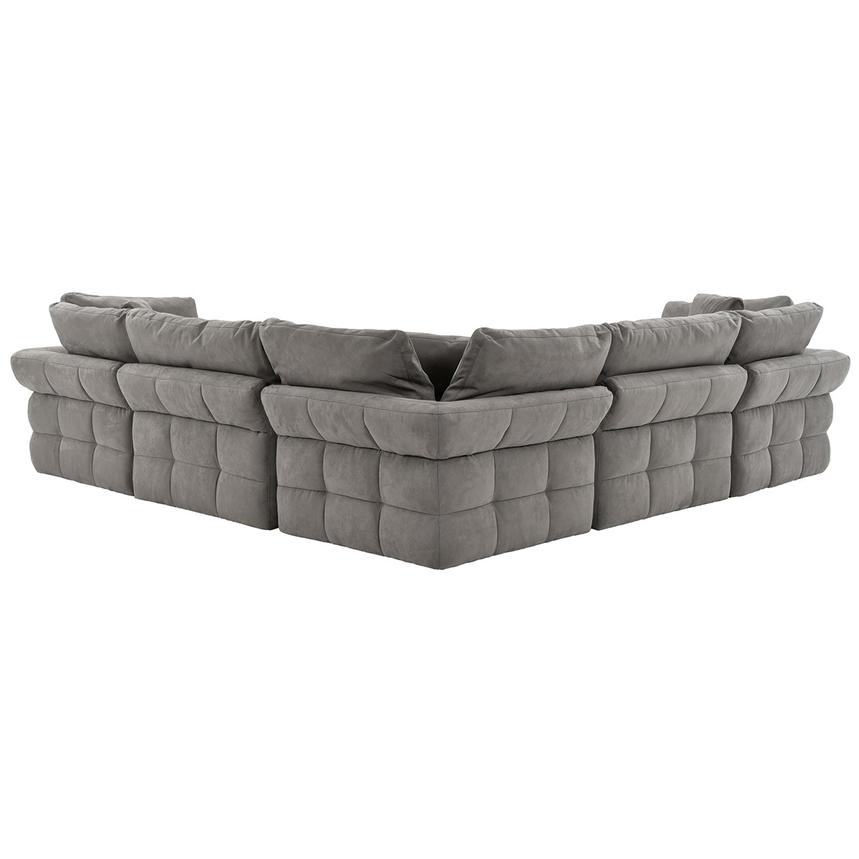 Francine Gray Corner Sofa with 5PCS/2 Armless Chairs  alternate image, 5 of 11 images.