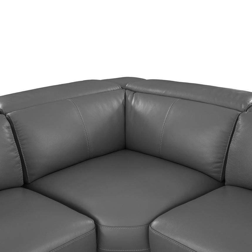 Charlie Gray Leather Power Reclining Sectional with 6PCS/3PWR  alternate image, 7 of 14 images.