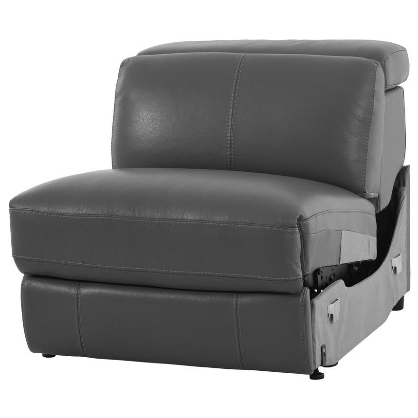 Charlie Gray Armless Power Recliner  alternate image, 2 of 5 images.