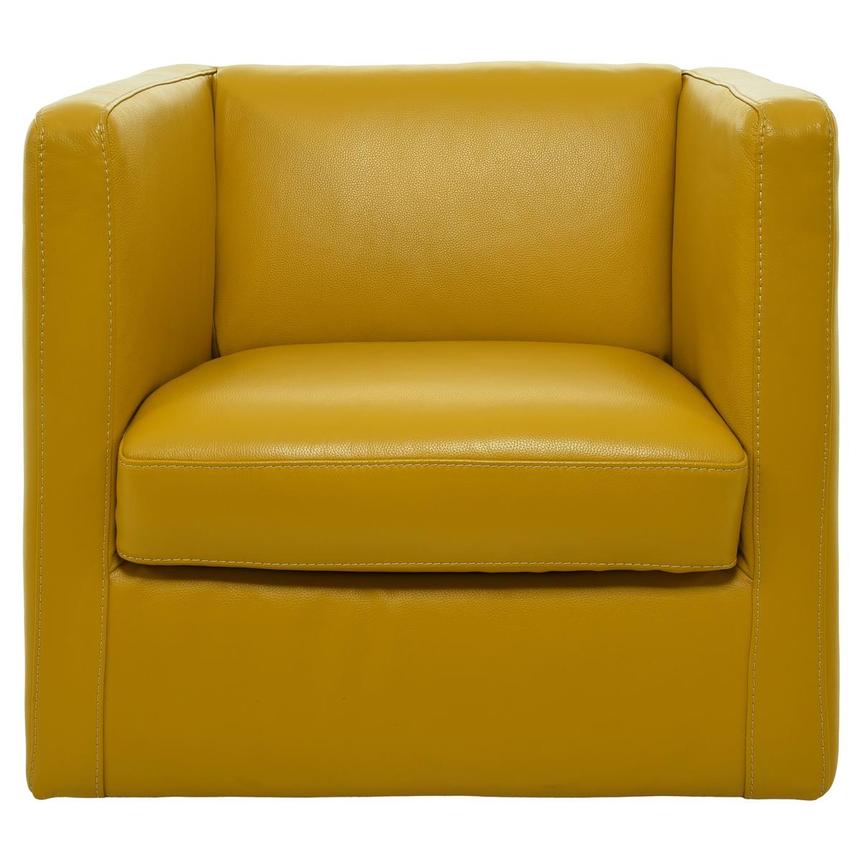 Cute Yellow Leather Accent Chair El Dorado Furniture