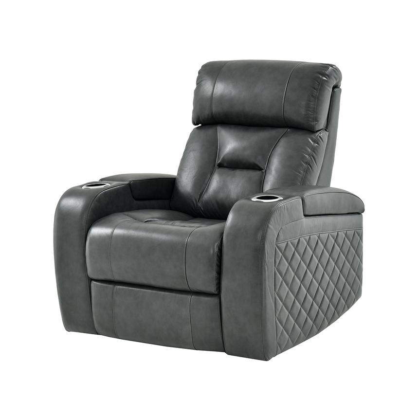 Gio Gray Leather Power Recliner El, Leather Power Recliner Chair Canada