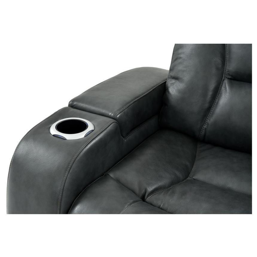 Gio Gray Leather Power Reclining Sofa alternate image, 8 of 16 images.