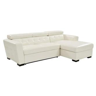 Reeve White Sleeper w/Right Chaise