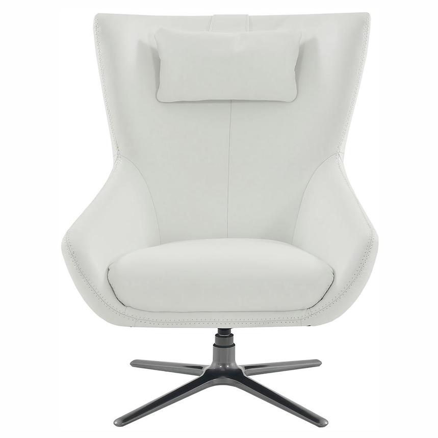 Clara White Leather Swivel Chair  alternate image, 5 of 7 images.