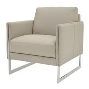 Coco Taupe Leather Accent Chair  main image, 1 of 6 images.