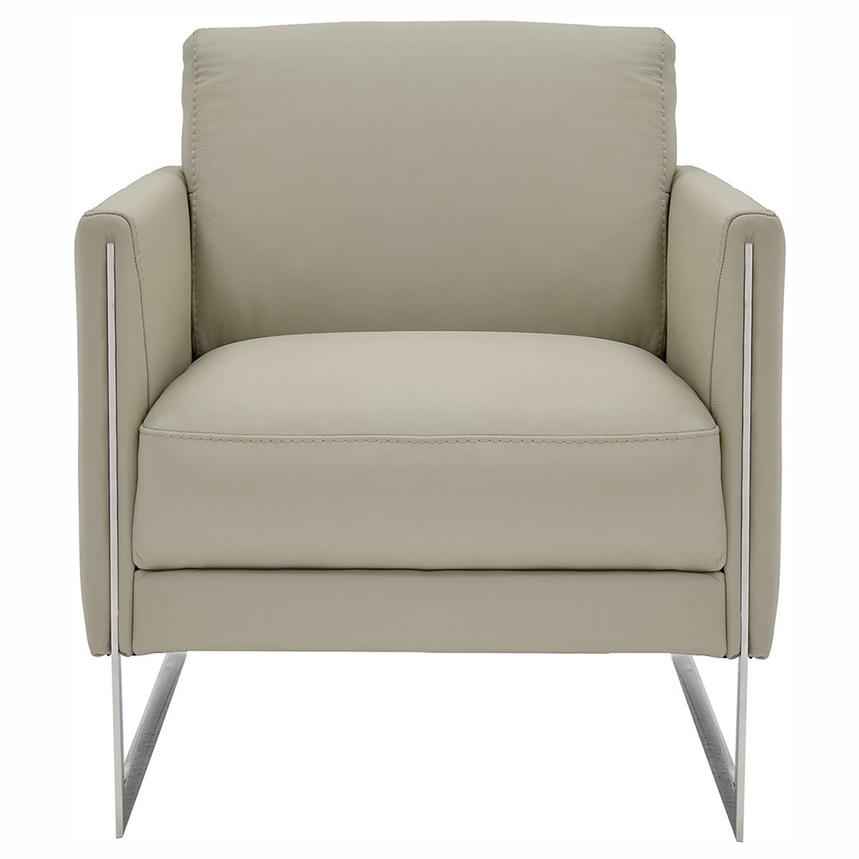 Coco Taupe Leather Accent Chair  alternate image, 2 of 6 images.