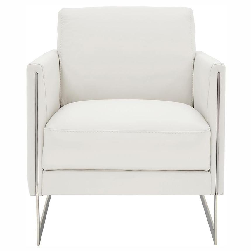 Coco White Leather Accent Chair  alternate image, 2 of 5 images.