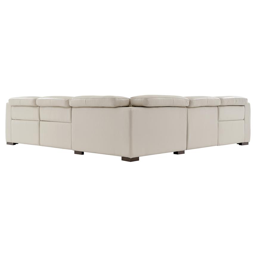 Gian Marco Light Gray Leather Power Reclining Sectional with 5PCS/2PWR  alternate image, 3 of 6 images.