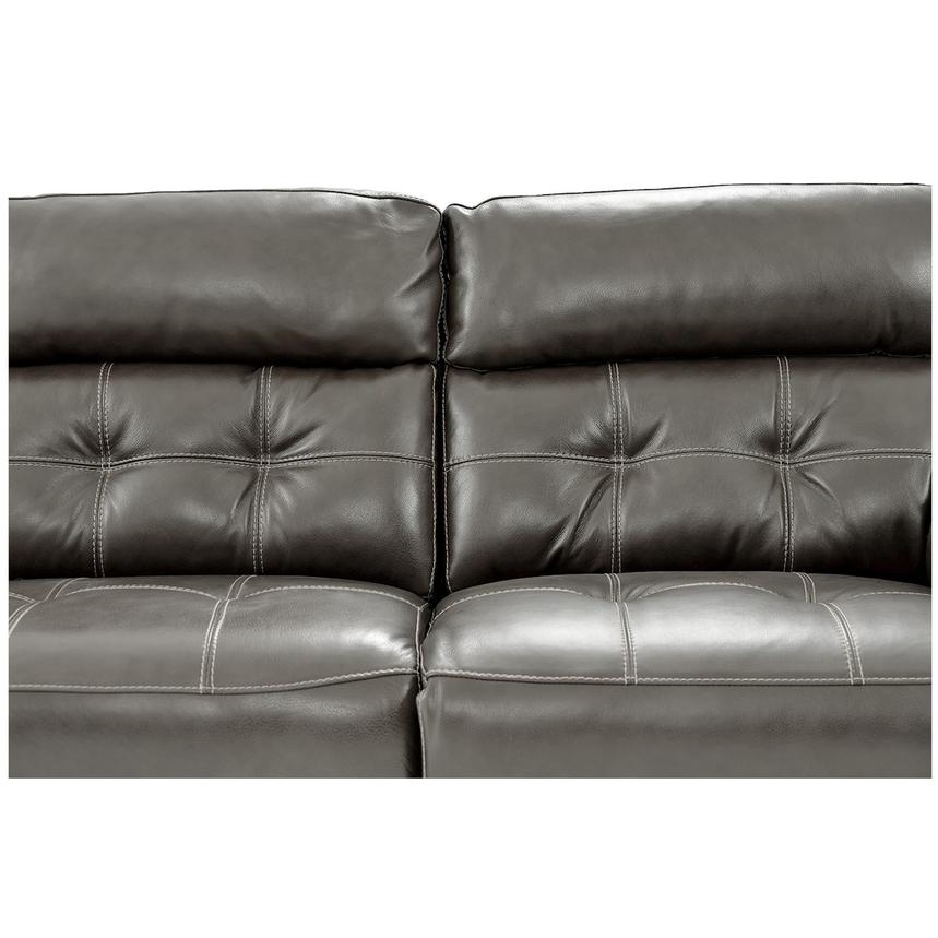 Stallion Gray Leather Power Reclining Sectional with 6PCS/3PWR  alternate image, 7 of 11 images.