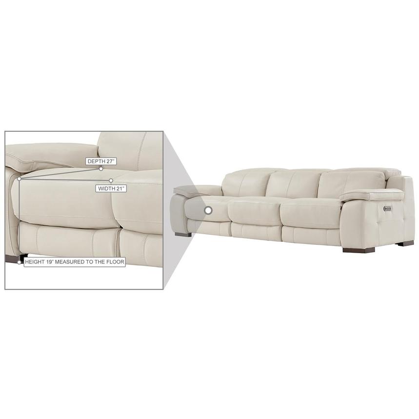 Gian Marco Light Gray Oversized Leather Sofa alternate image, 8 of 8 images.