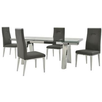 Madox/Hyde I Dark Gray 5-Piece Dining Set