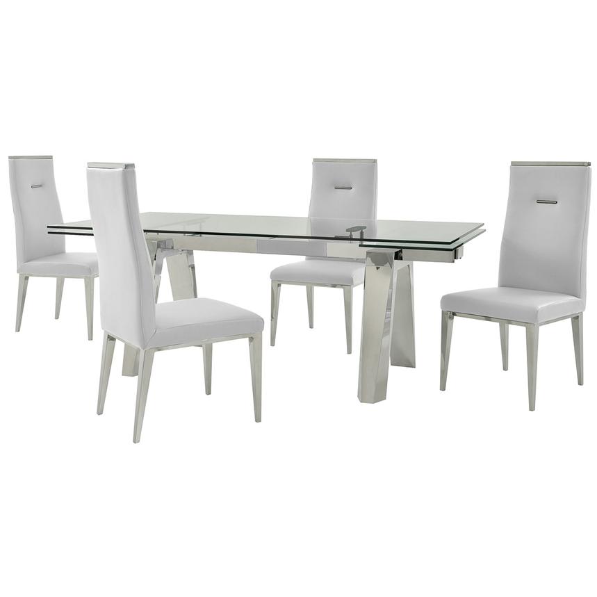 Madox/Hyde I White 5-Piece Dining Set  main image, 1 of 13 images.