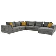 Grigio Gray 4PC Sectional Sofa w/Right Chaise  main image, 1 of 7 images.