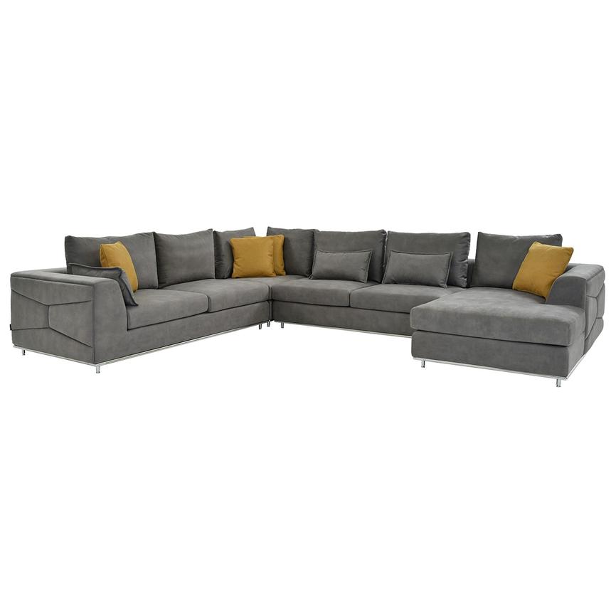 Grigio Gray 4pc Sectional Sofa W Right