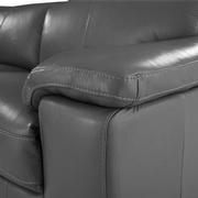 Charlie Gray Leather Power Reclining Loveseat  alternate image, 7 of 11 images.