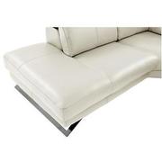 Toronto White Leather Power Reclining Sofa w/Left Chaise  alternate image, 9 of 11 images.