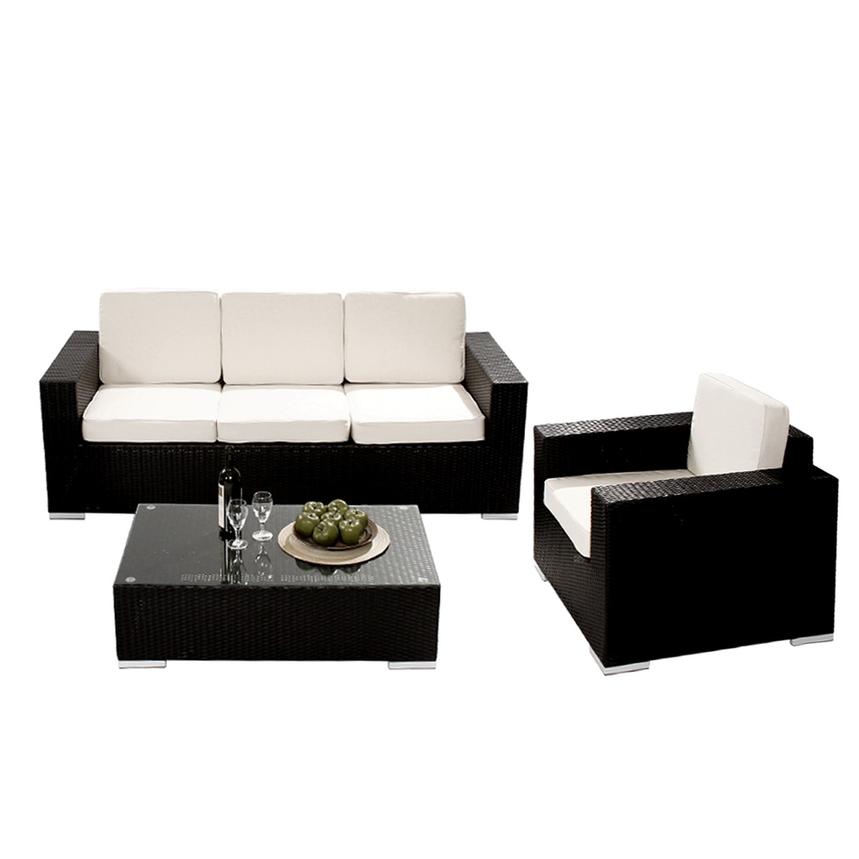 Neilina Black 3Piece Patio Set El Dorado Furniture