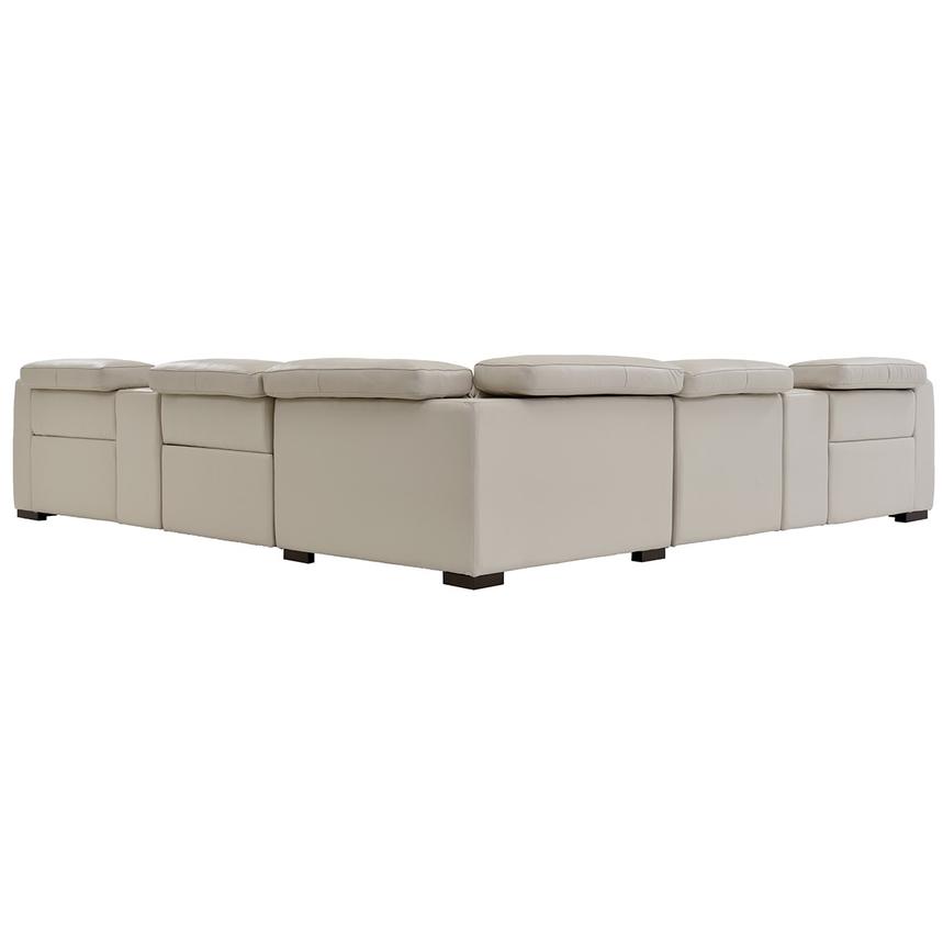 Gian Marco Light Gray Leather Power Reclining Sectional with 7PCS/3PWR  alternate image, 5 of 9 images.